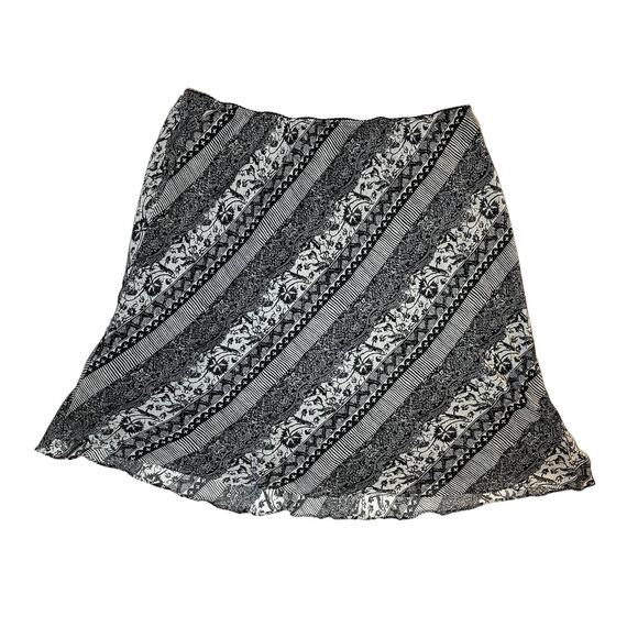 Bob Mackie Woman's Black and White A Line Skirt Size 4X - Picture 1 of 5